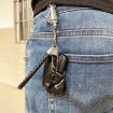 Mini Folding Blade Survival Knife Keychain Multitool (Blue) - 6