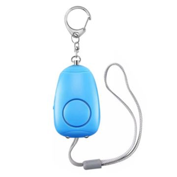 BJY-08 130dB Personal Alarm with Dual Bright LEDs for Women (Blue) - 1