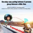 Hysnox HY-02 Bluetooth 5.0 Motorcycle Helmet Intercom (Red) - 7
