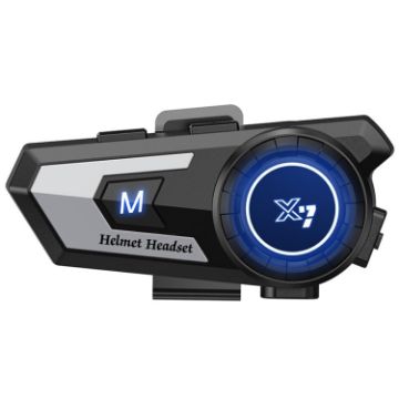 X7 Silver Motorcycle Helmet Bluetooth Headset for Navigation & Music - 1