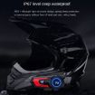 X7 Blue Motorcycle Helmet Bluetooth Headset for Navigation & Music - 8