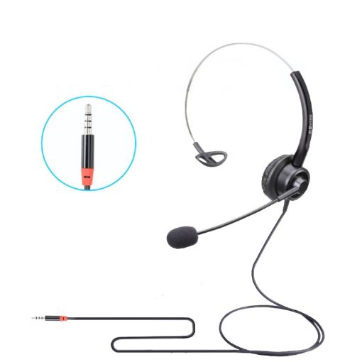 VT200 Single Ear Operator Headset with Mic, 3.5mm Single Plug - 1