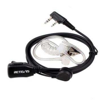Retevis C9003 2 Pin PTT Speaker Mic Acoustic Tube Earpiece - 1