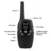 RETIVIS RT628 Handheld Children Walkie Talkie, 22CH 0.5W (Black) - 5