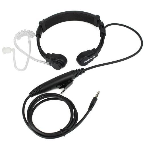 RETEVIS R-151 1 Pin 3.5mm PTT Throat Covert Earphone Mic - 1
