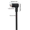 Curved Mini DIN 8 Pin S-Video TV Audio Adapter Cable 1.8m (Black) - 3