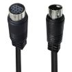 90 Degree Mini DIN 9 Pin M/F TV Box Adapter Cable, 1.8m (Black) - 1