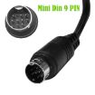 Curved Mini DIN 9 Pin TV Audio Adapter Cable, 3m (Black) - 4
