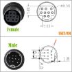 Curved Mini DIN 9 Pin TV Audio Adapter Cable, 3m (Black) - 5