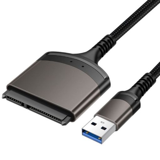 USB3.0 to SATA Cable, Aluminum, 2.5" HDD, 22P, 20cm Length - 1