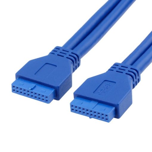 USB 3.0 20 Pin Female to Female Extender Cable, 50cm, 5Gbps - 1