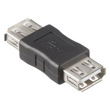 USB Double Female Straight-through Head, 3pcs Interface Adapter - 1