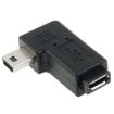 Micro USB to Mini USB 90 Degree Adapter (Black) - 1