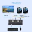 4K Ultra HD HDMI KVM Switch - AM-KVM201, 2 In 1 Out, Metal Case - 4