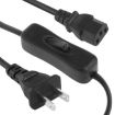 AC Power Cord 3 Prong, 304 Switch, 1.2m, Black - 2