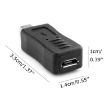 Mini USB to Micro USB Female Adapter, Black - USB 2.0 Compatible - 4