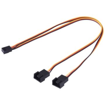 3-Pin Chassis Fan Cable Splitter, 1 to 2, 30cm Long - 1