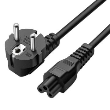 High Quality EU 3 Prong Notebook AC Power Cord, 1.8m Long - 1