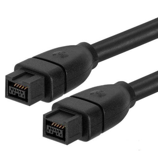 Firewire 800 IEEE1394B 9 Pin Male Cable, 1.8m, Black - 1