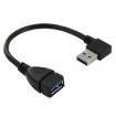 USB 3.0 Right Angle 90 Extension Cable, 18cm Adapter Cord - 1