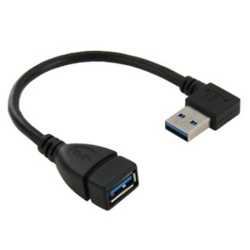 USB 3.0 Right Angle 90 Extension Cable, 18cm Adapter Cord - 1