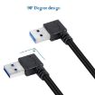 USB 3.0 Right Angle 90 Extension Cable, 18cm Adapter Cord - 3