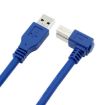 USB 3.0 A to Right Angle B Male Printer Cable, 2m High Speed - 2