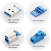 USB 3.0 A to Right Angle B Male Printer Cable, 2m High Speed - 6
