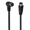 Curved mini DIN 9 Pin TV Audio Adapter Cable, 0.5m (Black) - 1