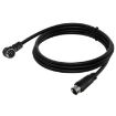 Curved mini DIN 9 Pin TV Audio Adapter Cable, 0.5m (Black) - 3
