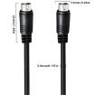 DIN Male to Male 3 Pin Audio Cable, 0.5m (Black) - 4