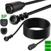 Curved Mini DIN 8 Pin TV Audio Adapter 0.5m S-Video Cable (Black) - 4