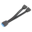 19 Pin USB3.0 Motherboard 21cm One-To-Two Extension Cable - 1