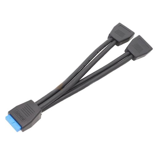 19 Pin USB3.0 Motherboard 21cm One-To-Two Extension Cable - 1