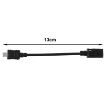 Mini USB Female to Micro USB Male Adapter Cable, 13cm, Black - 3
