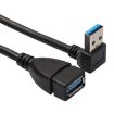 USB 3.0 Down Angle 90 Extension Cable Male-Female 15cm Adapter - 1