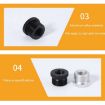 2pcs Black Metal 3/8 Female to 5/8-27 Male Adapter Screws - 5
