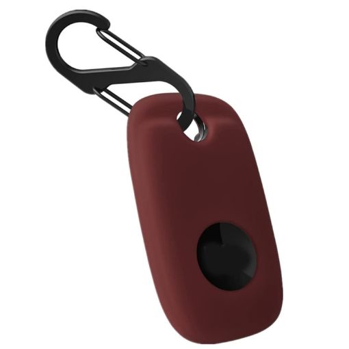 Tile Mate Pro Tracker Case: One-piece Silicone Cover (Wine Red) - 1