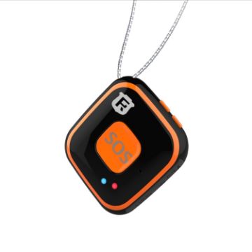 REACHFAR V28 GSM Mini LBS WiFi AGPS Tracker SOS Necklace (Black) - 1