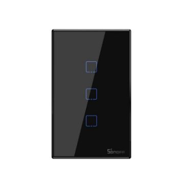 Sonoff T3 US-TX 433 RF WiFi Wall Touch Switch, US Plug, 3 Buttons - 1
