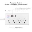 WiFi 10A SM-SO301-U Smart Power Strip, 4 Holes + 4 USB, US Plug - 3