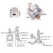 Flush Recessed Wall Auto-induction Toilet Valve with Infrared DC - 5