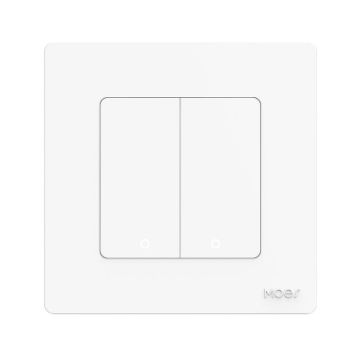 Tuya ZigBee Smart Wall Switch EU Plug, 2 Ways, Voice Control, White - 1