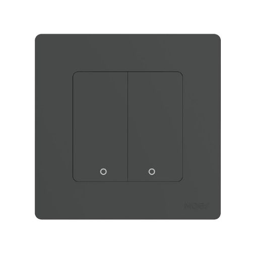 Tuya ZigBee EU Plug Smart Wall Switch, 2 Ways (Gray) - 1