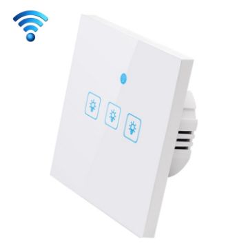 EWeLink APP & Touch 3 Gangs Glass Smart Wall Switch EU Plug - 1