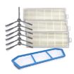 XI222 Side Brushes & Filters Set for ILIFE A4/A4S/A6, 3 Pairs/4 Filters - 1