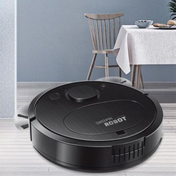 Intelligent Robot USB Charging Automatic Vacuum Cleaner (Black) - 1