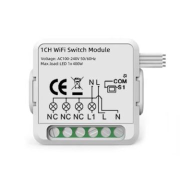 WiFi Smart Switch Module 1CH for Alexa/Google Home/Tuya App - 1