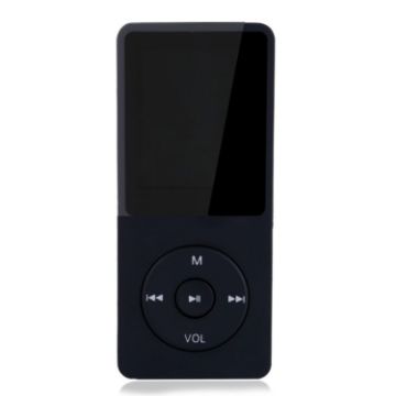 Portable MP4 Player FM Radio 4GB LCD Screen Mini Walkman (Black) - 1