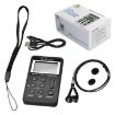 Portable HRD-103 FM/AM Radio with Lanyard & Headset (Black) - 3